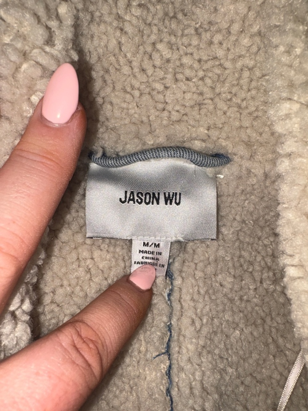 Jason Wu Jean and fleece lined denim vest - NWOT woman’s medium - Picture 5 of 6